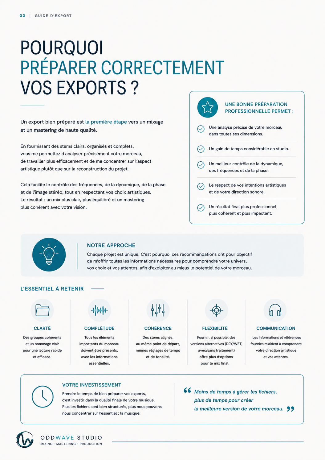 Guide d'export — pourquoi préparer correctement vos exports